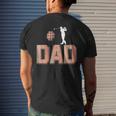 Number One Golf Dad 1 Father Golfing Grandpa Men's Back Print T-shirt Gifts for Him