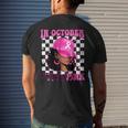 In October We Wear Pink Black Woman Breast Cancer Awareness Men's T-shirt Back Print Gifts for Him