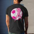In October We Wear Pink Soccer Breast Cancer Awareness Men's T-shirt Back Print Gifts for Him