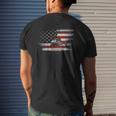 Oh-58 Kiowa Helicopter Usa Flag Helicopter Pilot Gifts Mens Back Print T-shirt Gifts for Him