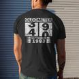 Oldometer 39-40 Born In September 1983 40Th Birthday Men's T-shirt Back Print Gifts for Him