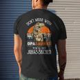 Opa Grandpa Gift Dont Mess With Opasaurus Mens Back Print T-shirt Gifts for Him