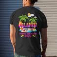 Orlando Family Vacation 2023 Summer Beach Matching Tropical Family Vacation Funny Designs Funny Gifts Mens Back Print T-shirt Gifts for Him