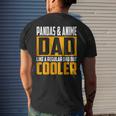 Pandas And Anime Dad Like A Regular Dad But Cooler For Women Men's Back Print T-shirt Gifts for Him