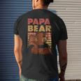 Papa Bear & Cub Design Adorable Father-Son Bonding Mens Back Print T-shirt Gifts for Him