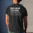 Papa Bear Gift For Dads & Fathers The Man Myth Mens Back Print T-shirt Gifts for Him