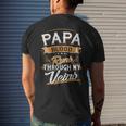Papa Blood Runs Through My Veins Best Father's Day Men's T-shirt Back Print Gifts for Him