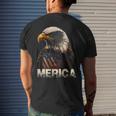 Patriotic Bald Eagle 4Th Of July Usa American Flag Mens Back Print T-shirt Gifts for Him