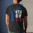 Patriotic Usa July 4Th Happy 4Th Of July Men's Back Print T-shirt Gifts for Him