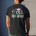 Peace Out 3Rd Grade Last Day Of School 2023 Graduation Men's Back Print T-shirt Gifts for Him