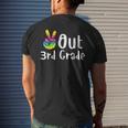 Peace Out 3Rd Grade Tie Dye Graduation Class Of 2023 Men's Back Print T-shirt Gifts for Him