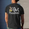Peace Out Preschool Last Day Of School Preschool Graduate Men's Back Print T-shirt Gifts for Him