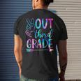 Peace Out Third Grade Graduate Tie Dye Last Day Of School Men's Back Print T-shirt Gifts for Him
