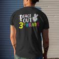 Peace Out Third Grade3Rd Grade Graduation Men's Back Print T-shirt Gifts for Him