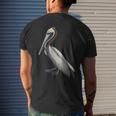 Pelican Cute Brown Pelican Men's T-shirt Back Print Gifts for Him