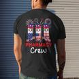 Pharmacy Crew 4Th Of July Cute Pills American Patriotic Mens Back Print T-shirt Gifts for Him