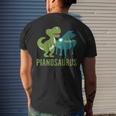 Pianosaurus Funny Piano Music Player Musician Graphic Mens Back Print T-shirt Gifts for Him
