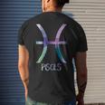 Pisces Zodiac Symbol Astrology Fish Water Sign Men's T-shirt Back Print Gifts for Him