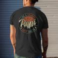 Popi Like A Grandpa Only Cooler Vintage Retro Fathers Day Mens Back Print T-shirt Gifts for Him