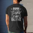 Poppi Knows Everything Funny Poppi Fathers Day Gifts Gift For Mens Mens Back Print T-shirt Gifts for Him