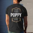 Poppy Grandpa Gift Genuine Trusted Poppy Quality Mens Back Print T-shirt Gifts for Him