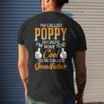 Poppy Grandpa Gift Im Called Poppy Because Im Too Cool To Be Called Grandfather Mens Back Print T-shirt Gifts for Him