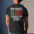 Portuguese Blood Runs Through My Veins Portugal Portuguese Men's T-shirt Back Print Gifts for Him