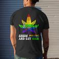 Pride And High Lgbt Weed Cannabis Lover Marijuana Gay Month Mens Back Print T-shirt Gifts for Him