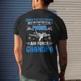 Pride Military Family Proud Grandpa Air Force Men's Back Print T-shirt Gifts for Him