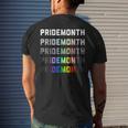 Pride Month Demon Lgbt Gay Pride Month Transgender Lesbian Mens Back Print T-shirt Gifts for Him