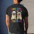 Pride Parade Pugs Love Everyone Lgbt Pugs Gay Pride Lgbt Mens Back Print T-shirt Gifts for Him