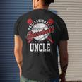 Professional Baseball Uncle Team Sport Mens Back Print T-shirt Gifts for Him