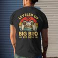 Promoted To Big Bro Est 2024 Leveled Up To Big Brother Mens Back Print T-shirt Gifts for Him