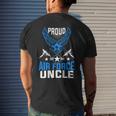 Proud Air Force Uncle Veteran Pride Men's Back Print T-shirt Gifts for Him