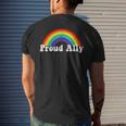 Proud Ally Lgbtq Lesbian Gay Bisexual Trans Pan Queer Gift Mens Back Print T-shirt Gifts for Him