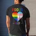 Proud Ally Lgbtq Pride Month Lgbt Flag Proud Ally Mens Back Print T-shirt Gifts for Him