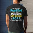 Proud Dad Of A 5Th Grade Graduate Here I Come Middle School Men's Back Print T-shirt Gifts for Him