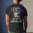 Proud Dad Of A Class Of 2023 Prek Graduate Unicorn Men's Back Print T-shirt Gifts for Him