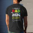 Proud Dad Of A Class Of 2024 5Th Grade Graduate Cute Heart Men's Back Print T-shirt Gifts for Him