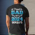 Proud Dad Of A Class Of 2024 Senior Heart Graduation Men's Back Print T-shirt Gifts for Him