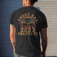 Proud Dad Of 2023 Graduate Father Senior 23 Graduation Mens Back Print T-shirt Gifts for Him