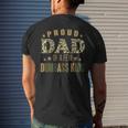 Proud Dad Of A Few Dumbass Kids Happy Vintage Fathers Day Mens Back Print T-shirt Gifts for Him