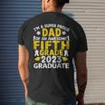 Proud Dad Of Awesome Fifth Grade 2023 Graduated Graduation Mens Back Print T-shirt Gifts for Him