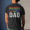 Proud Dad Of Gay Lesbian Lgbt Family Matching Pride Ally Mens Back Print T-shirt Gifts for Him