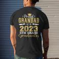 Proud Grandad Of 5Th Grade Graduate 2023 Family Graduation Men's Back Print T-shirt Gifts for Him