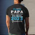 Proud Papa Of 5Th Grade Graduate 2023 Elementary Graduation Men's Back Print T-shirt Gifts for Him