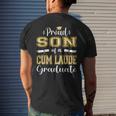 Proud Son Of 2023 Cum Laude Graduate Class Of 2023 Mens Back Print T-shirt Gifts for Him