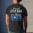 Proud Step Dad Of 5Th Grade Graduate 2022 Family Graduation Men's Back Print T-shirt Gifts for Him
