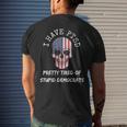 I Have Ptsd Pretty Tired Of Stupid Democrats American Skull Men's Back Print T-shirt Gifts for Him