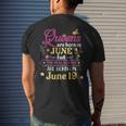 Queens Are Born In June But The Real On 19 19Th Birthday Mens Back Print T-shirt Gifts for Him